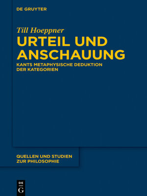 cover image of Urteil und Anschauung